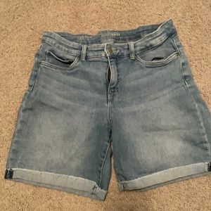Mid rise jean shorts
